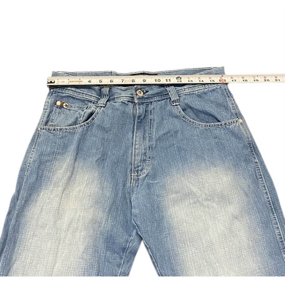 Southpole 4180 Jeans Mens‎ 34x34 Blue Light Wash Baggy Wide Leg Y2K Skate VTG - Picture 3 of 9